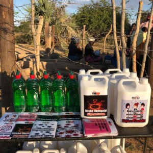 Distribution of sanitizers and other materials